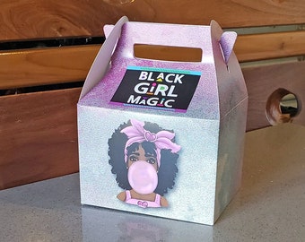 Black Girl Magic Party Favor Box