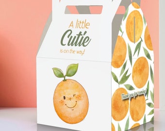 Cutie, A little cutie, Water color cuties, Baby Shower, Birthday  favor boxes