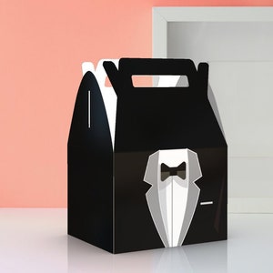 Tuxedo Party Favor Box, Wedding Groomsmen Gift