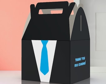 Boss, Tie, Mr Onederful, Baby, 1st Birthday, Wedding, Birthday, Pink, Blue, Black, Club Favor box