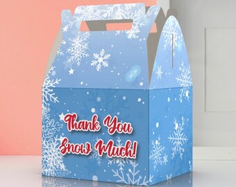 Snow Much, Xmas, Christmas, Snowflakes, Santa Clause favor boxes