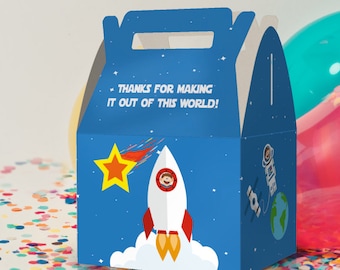 Kid Astronaut, Rocket, Space, Galaxy, Nasa, Astronaut, solar system favor boxes