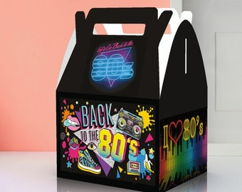 Back to the 80s, Boombox, Euphoria, 80s, Music, retro Favor Box