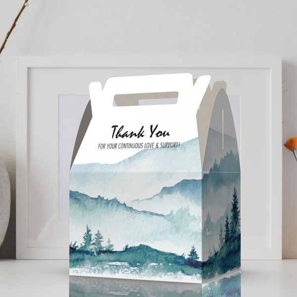 Mountains, Engagement, Birthdays, Weddings, Baptisms favor boxes