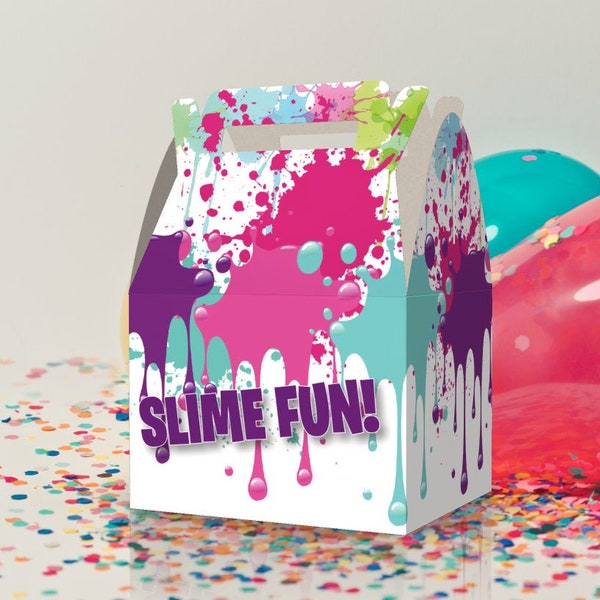 Slime, Gooey, Paint, Splash Party Favor Box