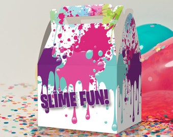 Slime, Gooey, Paint, Splash Party Favor Box