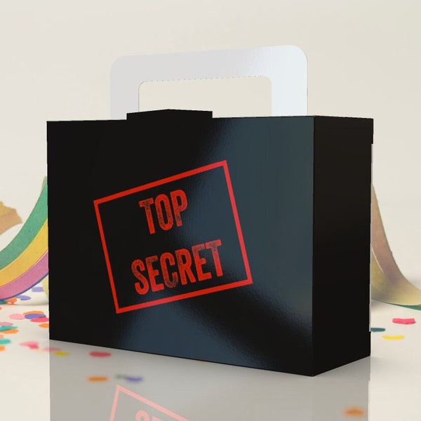 Spy, Top Secret, Luggage Travel Suitcase Theme Favor Box