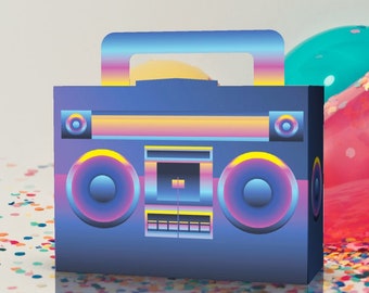 Retro Boombox Favor Box, 80s Party Decoration
