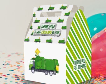 Garbage Truck, Recycling, Trash, Loads of fun Favor Box