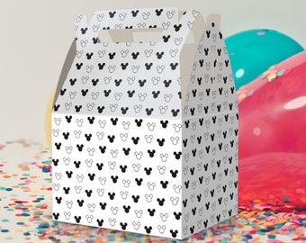 Mickey Black and White Pattern Party Favor box