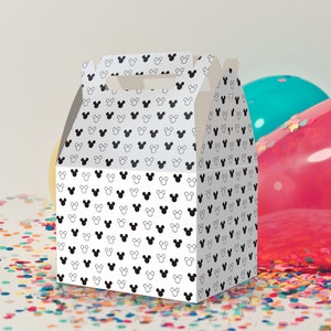 Mickey Black and White Pattern Party Favor box