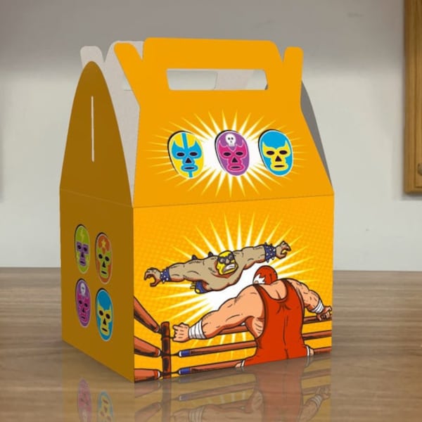 Luchador Party Favor Box