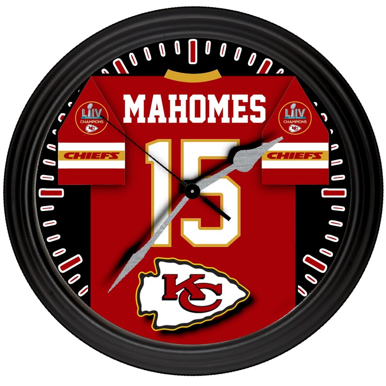 Kansas City CHIEFS Clock Man Cave Clock CHIEFS Clock Etsy