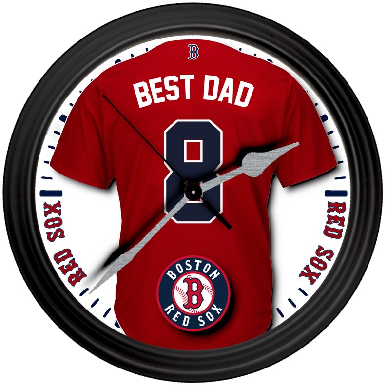 BOSTON RED SOX Clock Man Cave Clock Red Sox Clock Custom Etsy