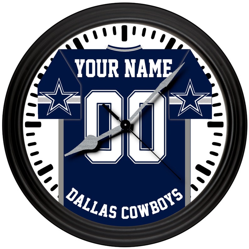 DALLAS COWBOYS CLOCK Man Cave Clock Cowboys Gift for Him Etsy
