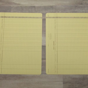 10 Vintage Yellow Ledger Paper-Junk Journal Supply-Junk Journal Pages-Aged Paper-Vintage Paper-Ledger Paper