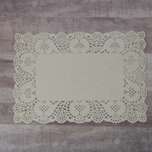 10 Rectangle Doilies- Lace Paper Doily 6&quot;X9 Inch Doilies- Paper Doilies - Lace Kraft Doilies - Junk Journal Supplies - Scrapbook Doily