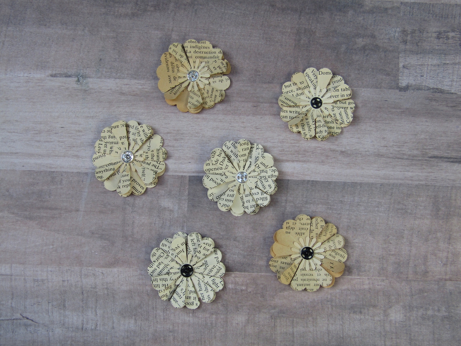 6 Handmade Paper Flower Junk Journal Supplies Planner Etsy