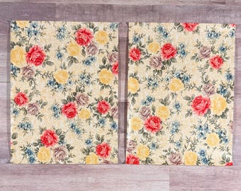 6 Vintage  Roses Embossed Floral Single Sided  - 8.5" x 11" Sheets - Journal Paper - Scrapbooking - Journaling - Junk Journal Pages