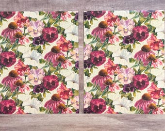 6 Floral Decorative Single-Sided 8 1/2  X 11 Scrapbooking Paper-Junk Journal Paper-Ephemera-Card Making- Vintage Inspired