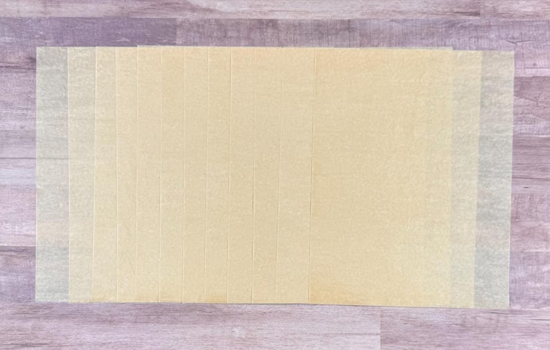 12 Vintage Wax Handmade Tea Dyed Paper- Look-like Onion Skin-Journaling Paper-Junk Journal Pages-Hand Stained Paper-Aged Paper-Vintage Paper image 3