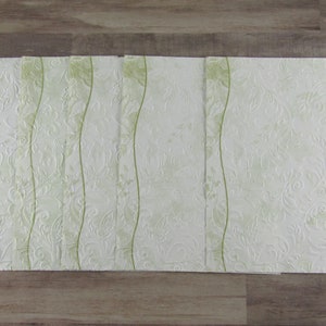 5 Greenery Decorative Journal Paper - Botanical Swirls Embossed Journal Paper-Single Sided Scrapbooking-Junk Journal Pages-Vintage Paper