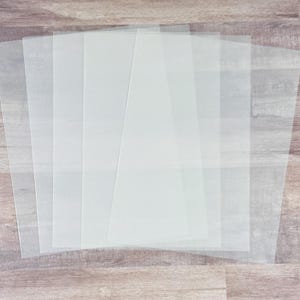 12 Vellum Paper Translucent - Transparent -Clear Paper - 8.5" x 11" Sheets - Journal Paper - Scrapbooking - Journaling - Junk Journal Pages