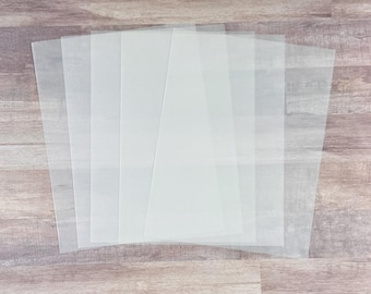 12 Vellum Paper Translucent - Transparent -Clear Paper - 8.5" x 11" Sheets - Journal Paper - Scrapbooking - Journaling - Junk Journal Pages