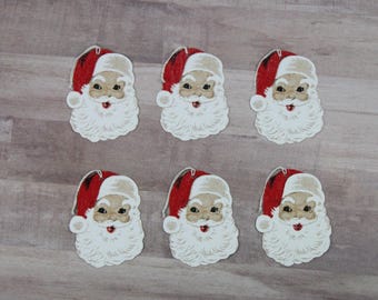 Santa Claus Gift Tags Set of 6 - Christmas Gift Tags - Santa Tag