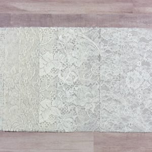12 Vintage Lace Pack Various Colors - Flat Lace 8 1/2 X 11 - Vintage Lace Floral Fabrics - Vintage Linen Lot - Junk Journal Lace