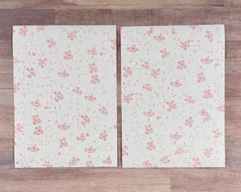 5 Floral Swirl Vine Embossed Decorative Journal Paper - Embossed Journal Paper-Single Sided Scrapbooking-Junk Journal Pages-Vintage Paper