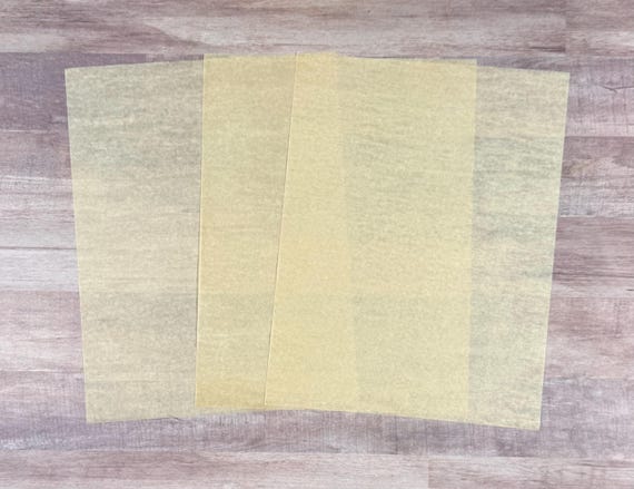 12 Vintage Wax Handmade Tea Dyed Paper- Look-like Onion Skin-Journaling Paper-Junk Journal Pages-Hand Stained Paper-Aged Paper-Vintage Paper