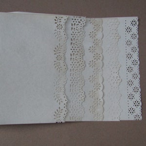5 Coffee Dyed Vintage Style Decorative Edge Punched Junk Journal Pages -Vintage Scrapbooking Paper- Junk Journal Paper -  Vintage Inspired -