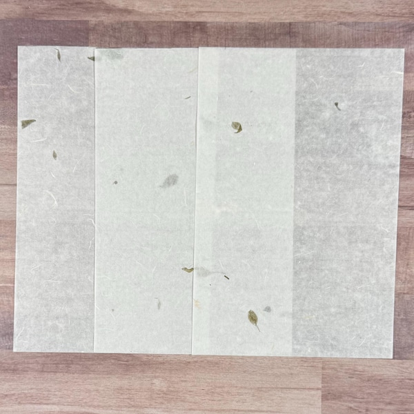 6 feuilles de papier de riz fait main-papier de mûrier-papier de riz imprimable 8,5" x 11" feuilles - papier journal - scrapbooking - journalisation - pages de journal indésirable