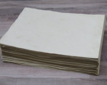 30 Tea Dyed Journal Paper  - Scrapbooking - Journaling - Junk Journal Pages - Hand Stained Paper - Aged Paper - Vintage Paper