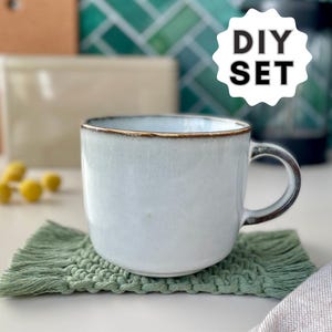 DIY Set für Makramee Untersetzer | für Anfänger | mit digitaler PDF Anleitung auf deutsch