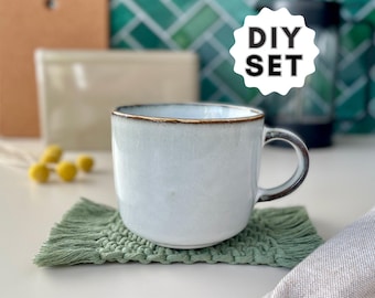 DIY Set für Makramee Untersetzer | für Anfänger | mit digitaler PDF Anleitung auf deutsch