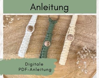 Macrame keychain instructions | Step-by-step instructions in German | Learn macrame