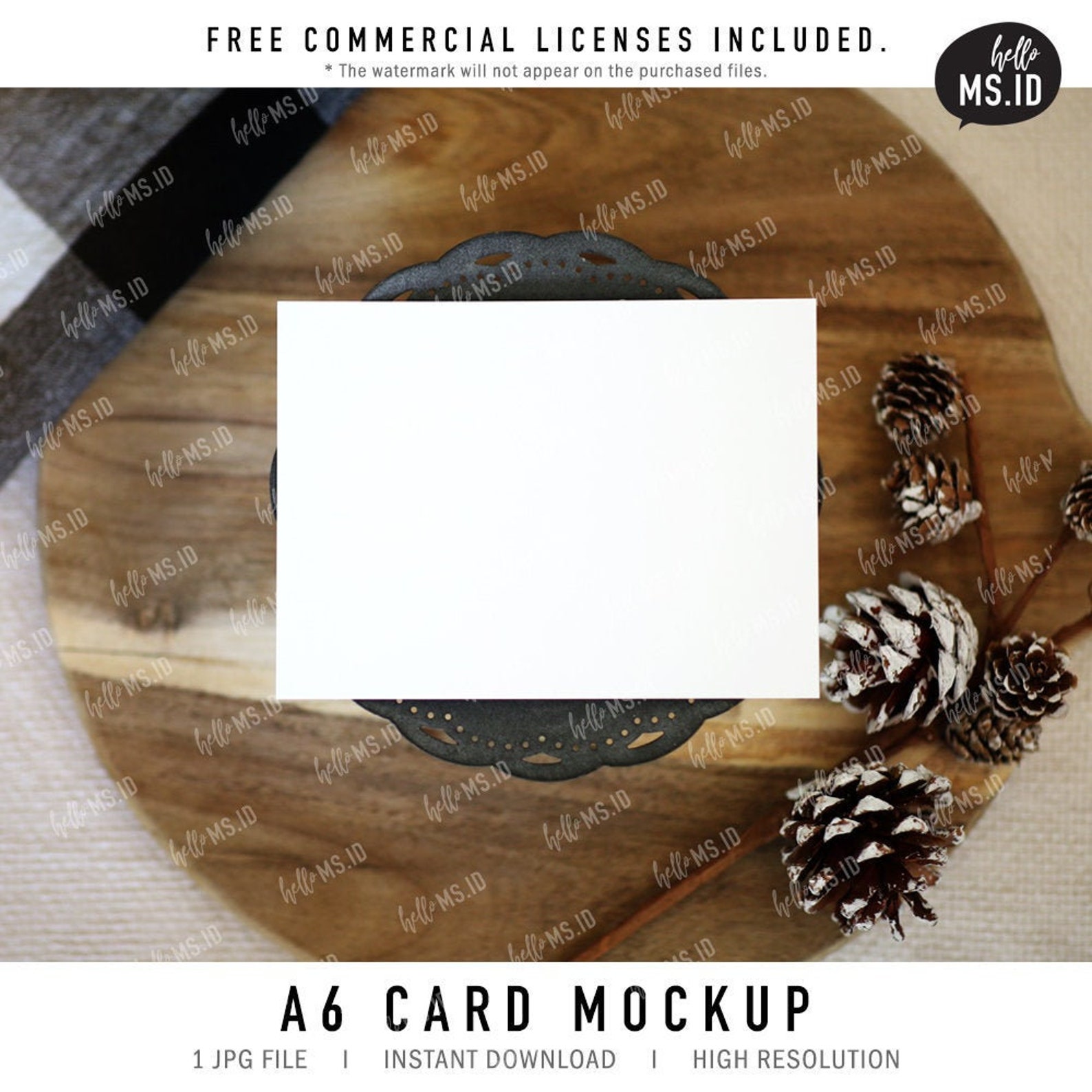 Download Mockup de la tarjeta A6 card Mockup Blank Card Mockup | Etsy