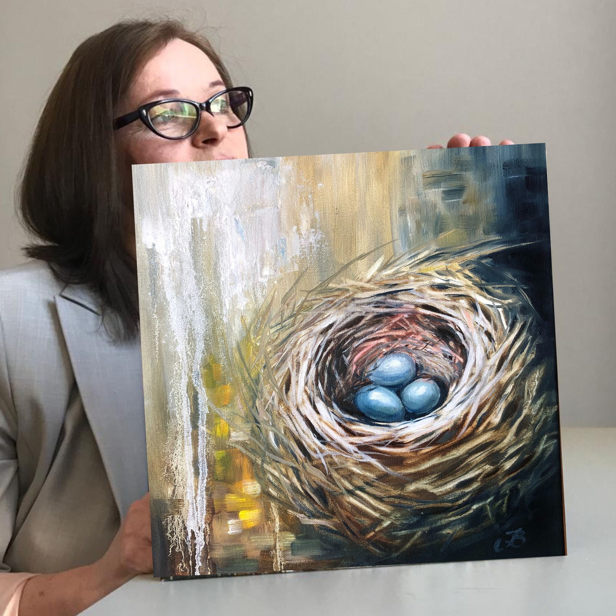 【P0号】【油彩】nest 原画 油絵 oilpainting P0号】【油彩】nest 原画 油絵 oilpainting Nest Oil Painting
