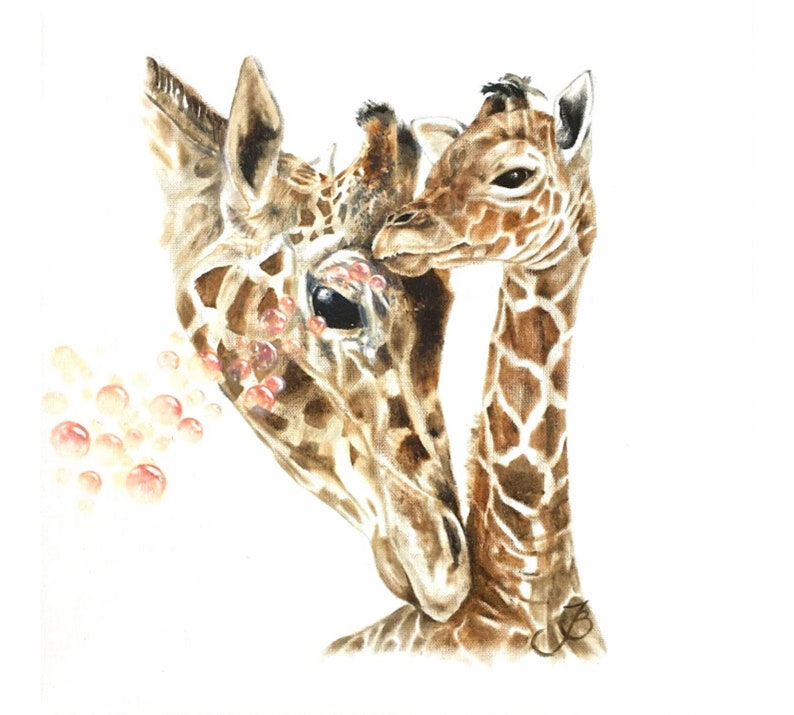 Giraffe Painting Animal Original Art Africa Wall Art Giraffe Art Giraffe Painting Animal Original Art Africa Wall Art Giraffe Art