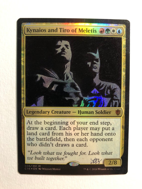 Kynaios and Tiro of Meletis Magic the Gathering MTG Alter Batman Superman  Gift DC Birthday Unique Handmade Custom Nerdy Comics EDH Commander - Etsy