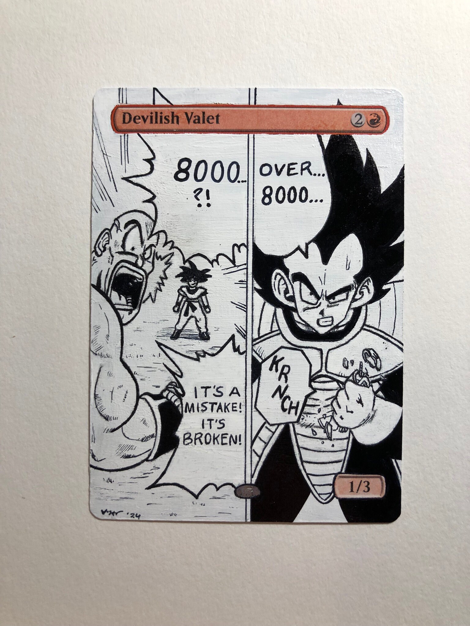 Devilish Valet Magic the Gathering MTG Alter Dragonball Z Vegeta