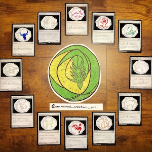 Jackie Chan Adventures Talismans Magic the Gathering MTG alter Set of 12 Gift Nerdy Unique Custom Art Mana Rocks birthday Commander EDH