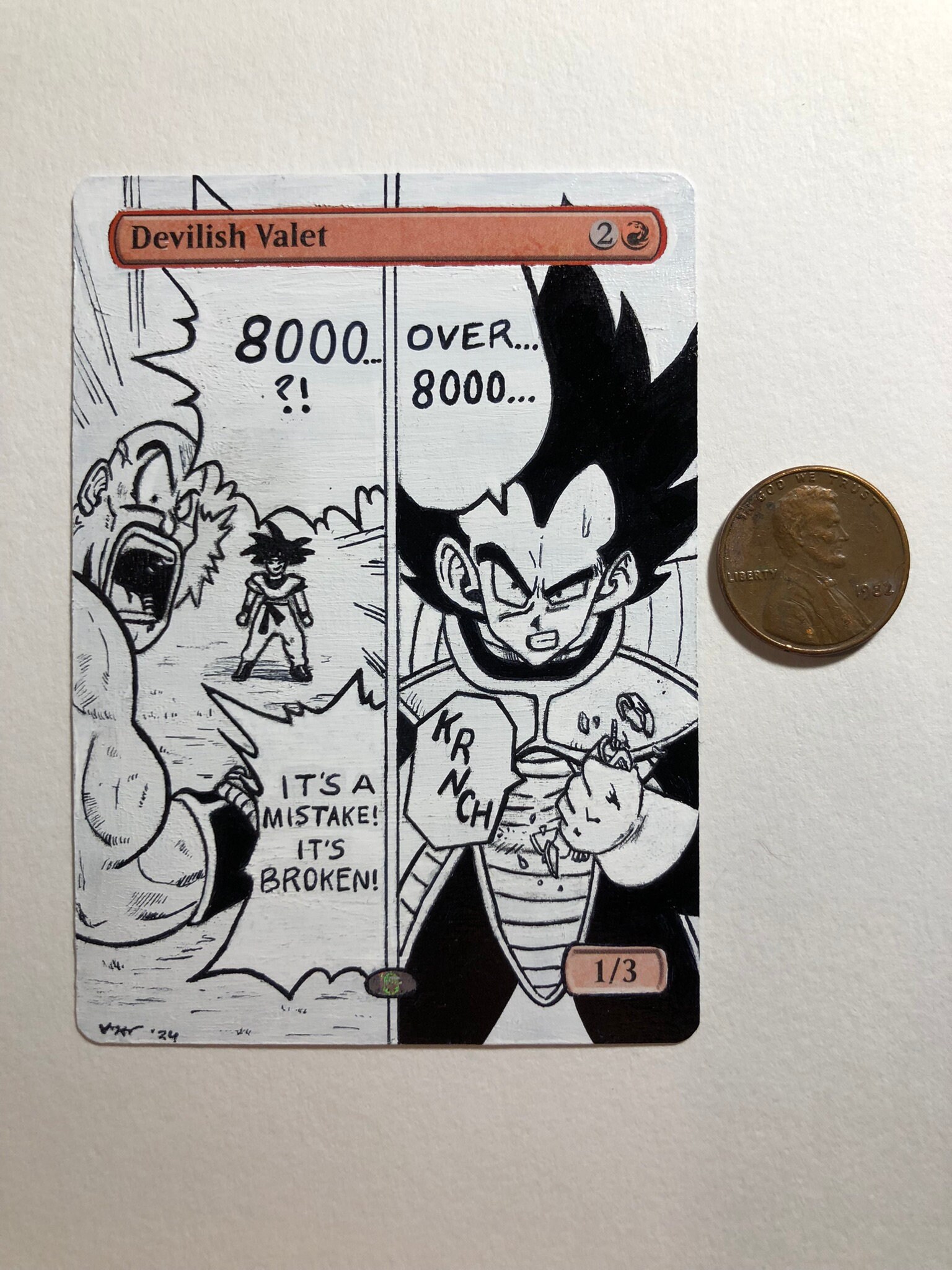 Devilish Valet Magic the Gathering MTG Alter Dragonball Z Vegeta