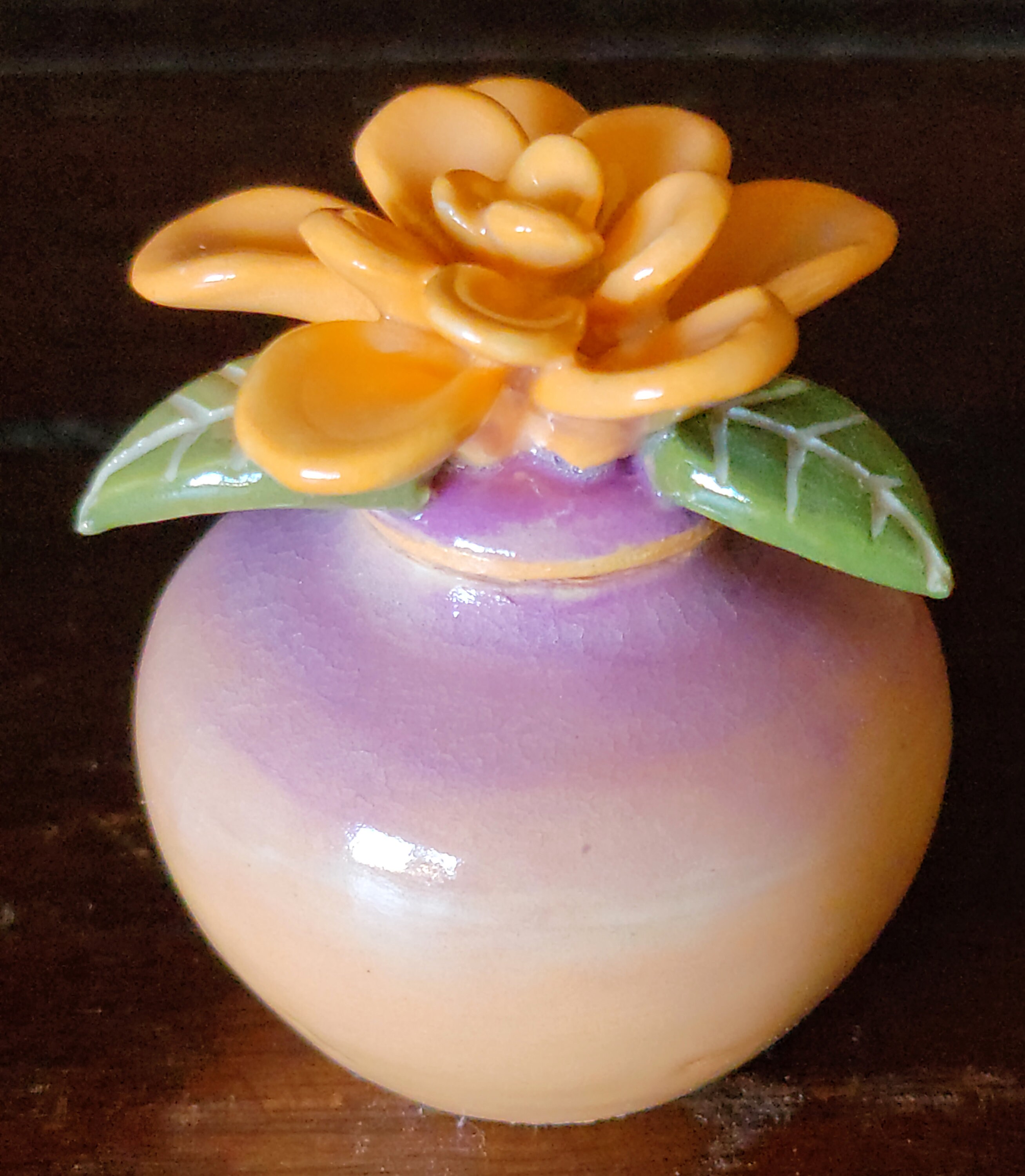 Floral Sculpted Jar Handmade Ceramic Flowers Etsy