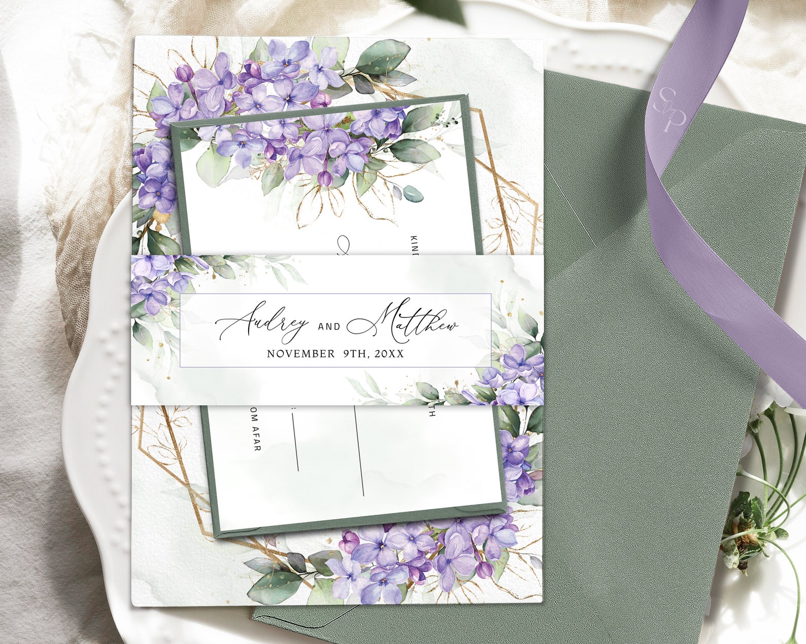 Printable Wedding Invitation Bundle Invitation With Rsvp - Etsy