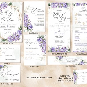 Printable Wedding Invitation Bundle Invitation With Rsvp - Etsy