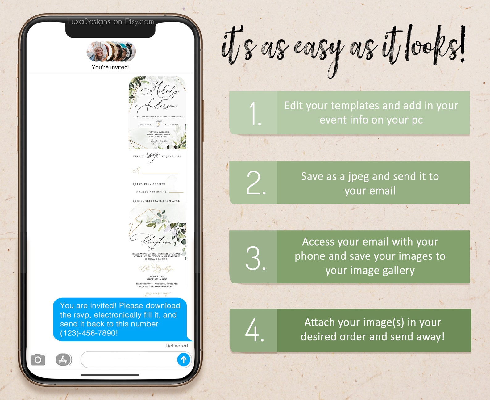 Electronical Wedding Invitation With Rsvp Evite With Rsvp Etsy