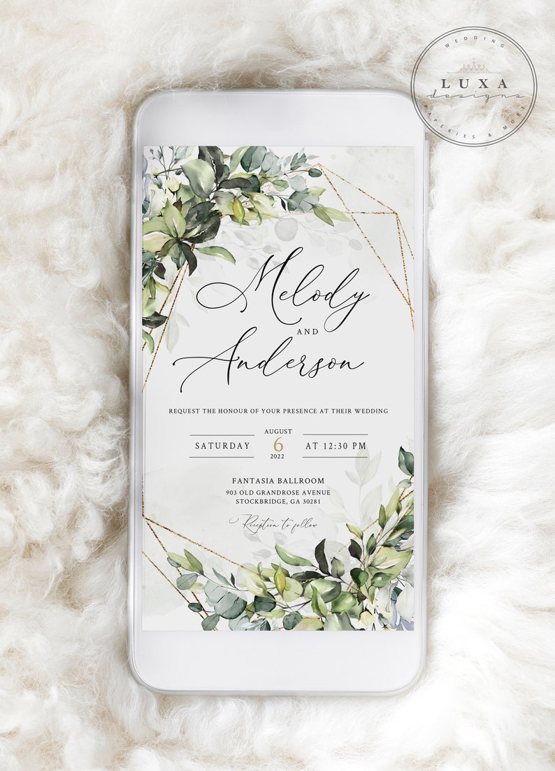 Electronical Wedding Invitation With Rsvp Evite With Rsvp Etsy